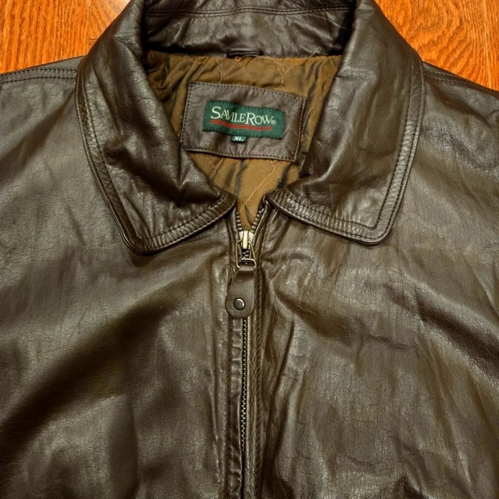 Vintage Savile Row Leather Jacket XL - Picture 2 of 8